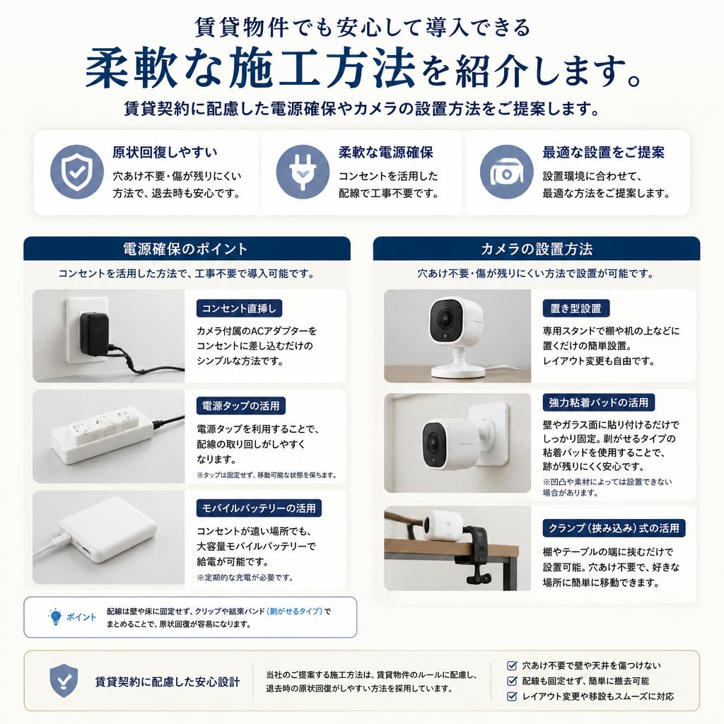 5. 賃貸物件への柔軟な施工