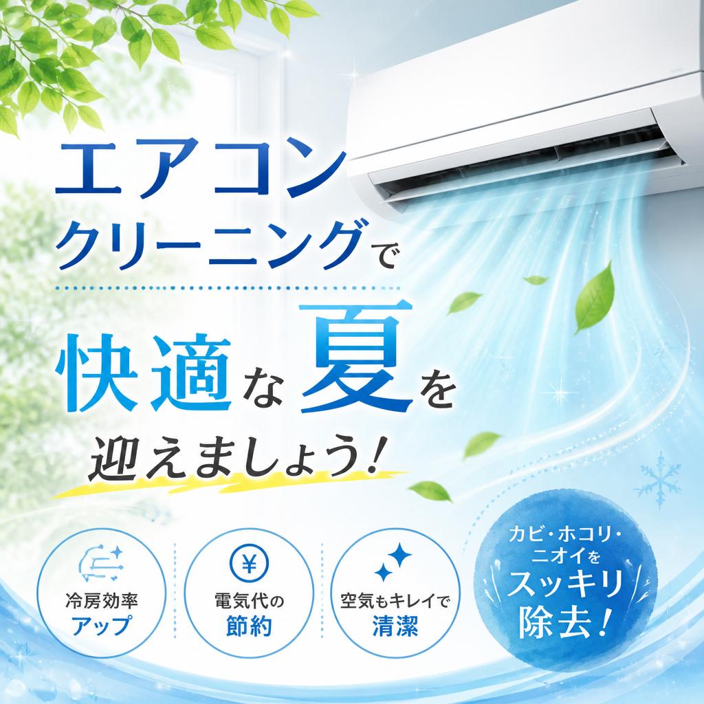 エアコンクリーニングで快適な夏を迎えましょう！