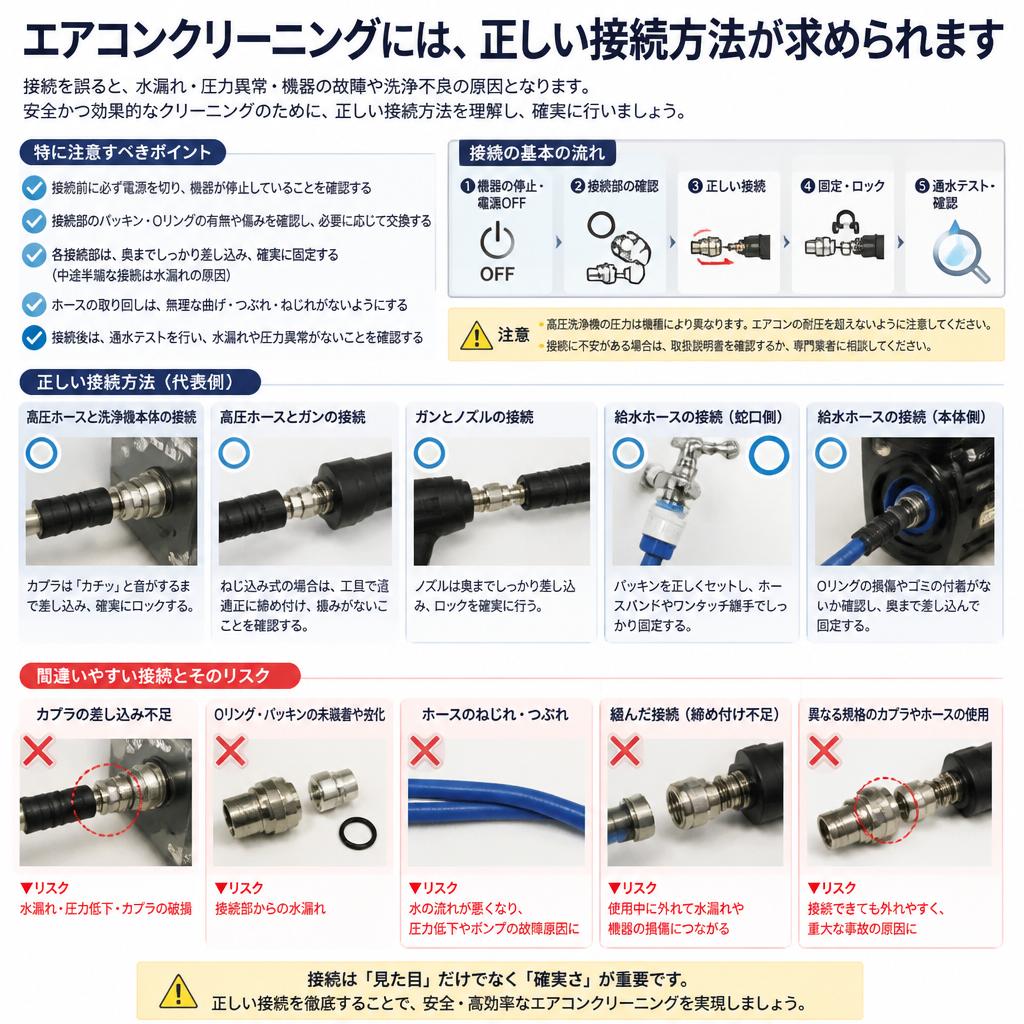 エアコンの接続方法と注意点